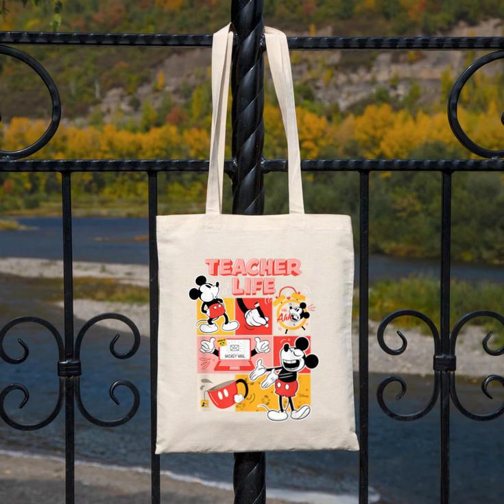 Mickey Mouse Teacher Life Canvas Tote Bag, funny design