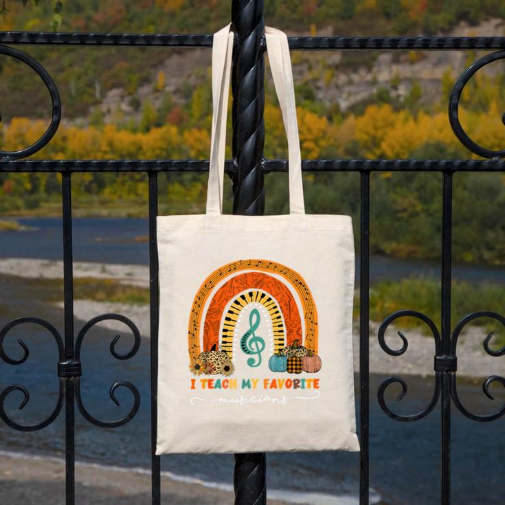 Music Teacher I Teach My Favorite Musicians Autumn Rainbow Men Women Canvas Tote Bag, funny design Music Teacher I Teach My Favorite Musicians Autumn Rainbow Men Women Canvas Tote Bag, funny design