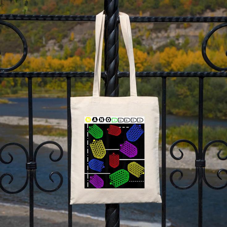 Nerdy Forms Nanotubes Chemistry Teacher Geek Canvas Tote Bag, funny design
