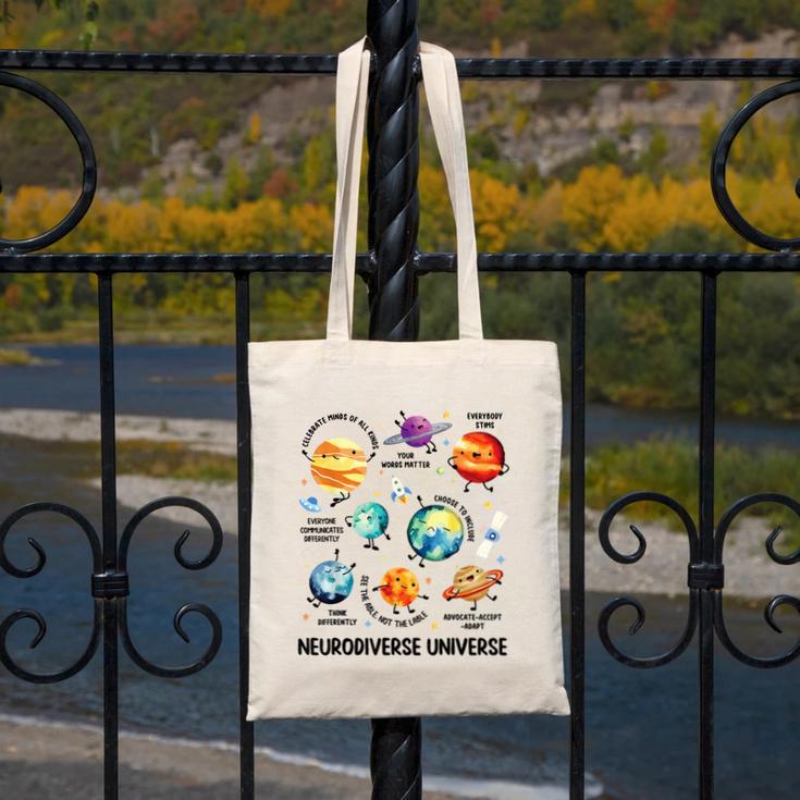 Neurodiverse Universe Space Planet Special Education Teacher Canvas Tote Bag, funny design Neurodiverse Universe Space Planet Special Education Teacher Canvas Tote Bag, funny design