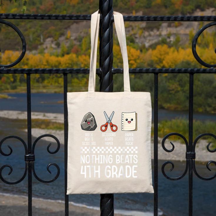 Nothing Beats 4th Grade Back To School Kids Teachers Canvas Tote Bag, funny design Nothing Beats 4th Grade Back To School Kids Teachers Canvas Tote Bag, funny design