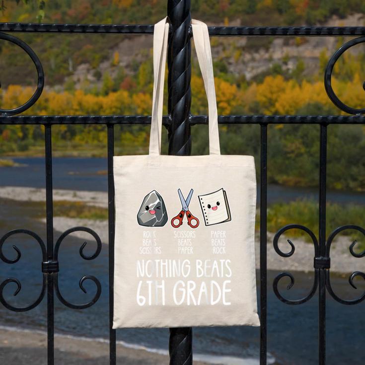 Nothing Beats 6th Grade Back To School Kids Teachers Canvas Tote Bag, funny design Nothing Beats 6th Grade Back To School Kids Teachers Canvas Tote Bag, funny design