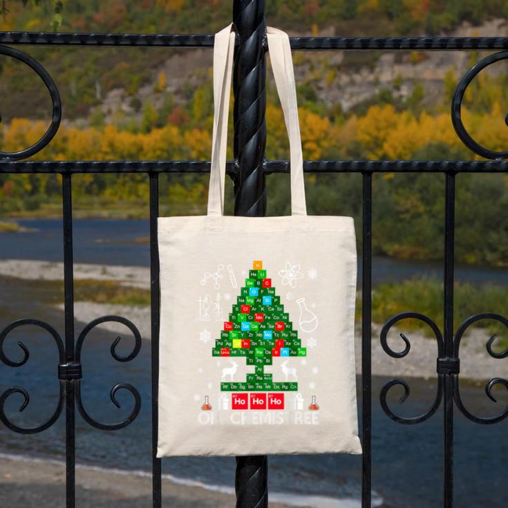 Oh Chemistree Scientist Chemical Christmas Xmas Teacher Canvas Tote Bag, funny design