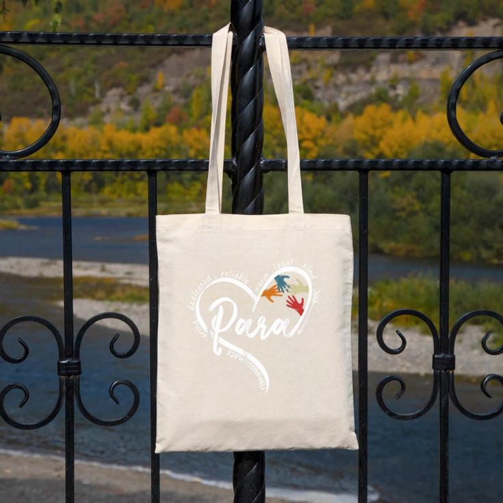 Para Heart Paraprofessional Teacher Paraeducator Canvas Tote Bag, funny design Para Heart Paraprofessional Teacher Paraeducator Canvas Tote Bag, funny design