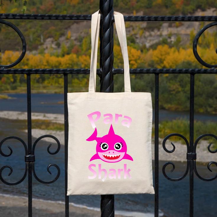Para Shark Paraprofessional Female Teacher Canvas Tote Bag, funny design Para Shark Paraprofessional Female Teacher Canvas Tote Bag, funny design