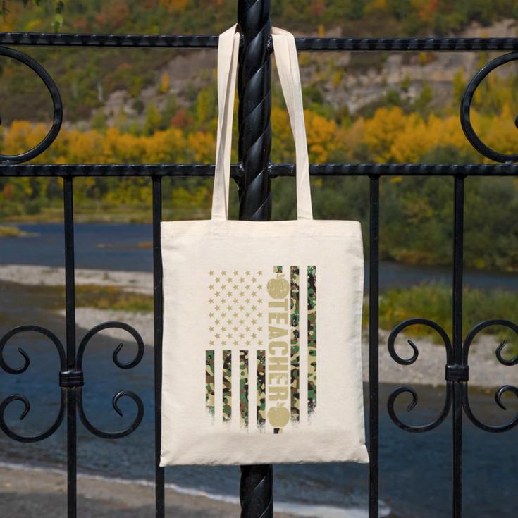Patriotic Teacher American Flag Camouflage 4th Of July Camo Canvas Tote Bag, funny design Patriotic Teacher American Flag Camouflage 4th Of July Camo Canvas Tote Bag, funny design