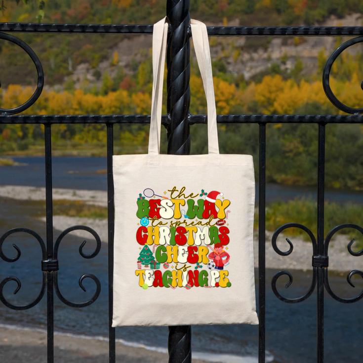 PE Teacher Christmas Holiday Canvas Tote Bag, Pe Teacher Gifts, funny design PE Teacher Christmas Holiday Canvas Tote Bag, Pe Teacher Gifts, funny design