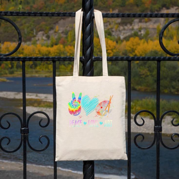 Peace Love Art Painting Palette Art Teacher Canvas Tote Bag, funny design Peace Love Art Painting Palette Art Teacher Canvas Tote Bag, funny design