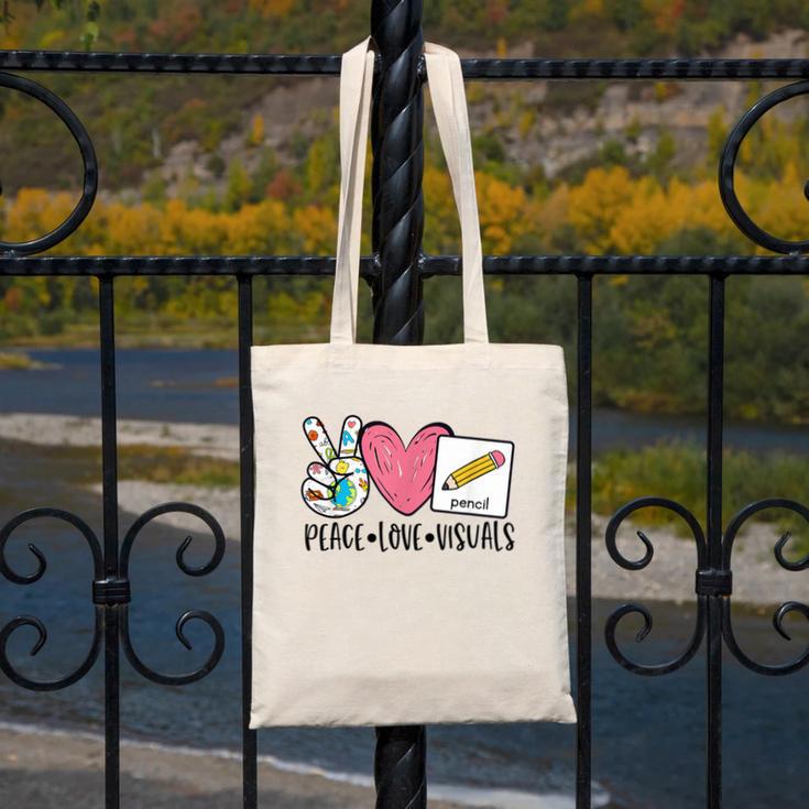 Peace Love Visuals Special Education Teacher Dream Team Canvas Tote Bag, funny design