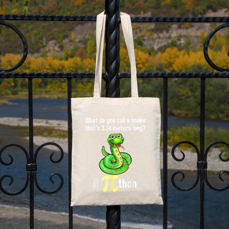 Pi Day Puns Pithon Math Teacher Jokes Women Men Kids Canvas Tote Bag, funny design