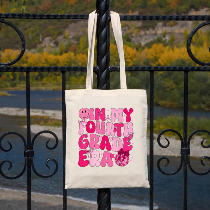 Pink Fourth Grade Era 4th Back To School Grade Teacher Canvas Tote Bag, 4th Grade Teacher Gifts, funny design