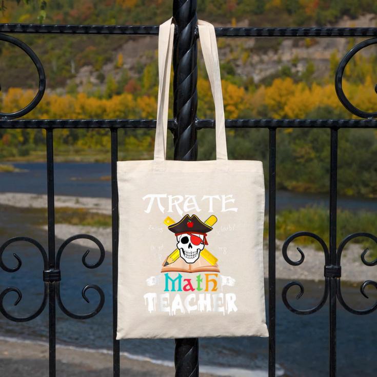 Pirate Math Teacher Skull Pirate Halloween Costume Canvas Tote Bag, funny design Pirate Math Teacher Skull Pirate Halloween Costume Canvas Tote Bag, funny design