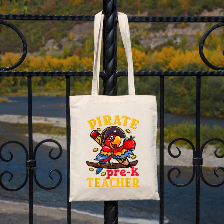 Pirate Pre-K Teacher Preschool Halloween Canvas Tote Bag, funny design Pirate Pre-K Teacher Preschool Halloween Canvas Tote Bag, funny design