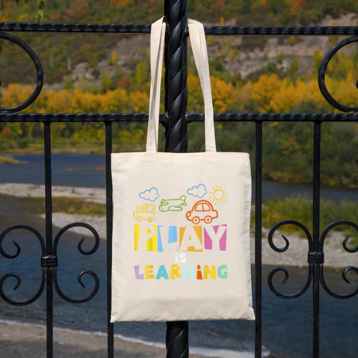 Play Is Learning Design T Designs For Teachers Preschool Canvas Tote Bag, funny design Play Is Learning Design T Designs For Teachers Preschool Canvas Tote Bag, funny design