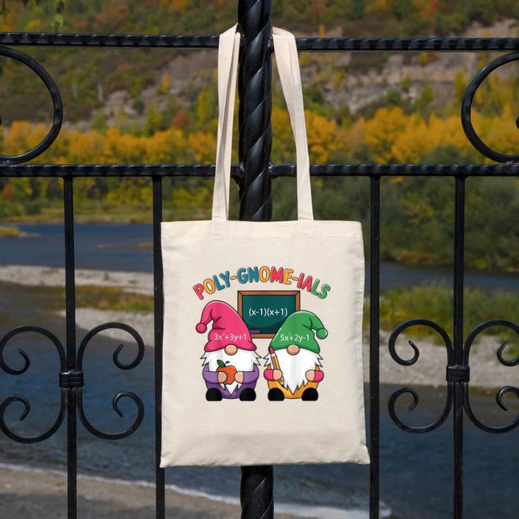 Poly-Gnome-Ials Algebra Teacher Calcul Teacher Canvas Tote Bag, funny design