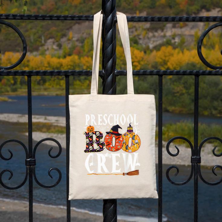 Preschool Boo Crew Teacher Halloween Canvas Tote Bag, funny design Preschool Boo Crew Teacher Halloween Canvas Tote Bag, funny design