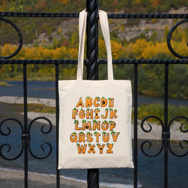 Pumpkin ABC Halloween Alphabet Costume School Teacher Kids Canvas Tote Bag, funny design Pumpkin ABC Halloween Alphabet Costume School Teacher Kids Canvas Tote Bag, funny design