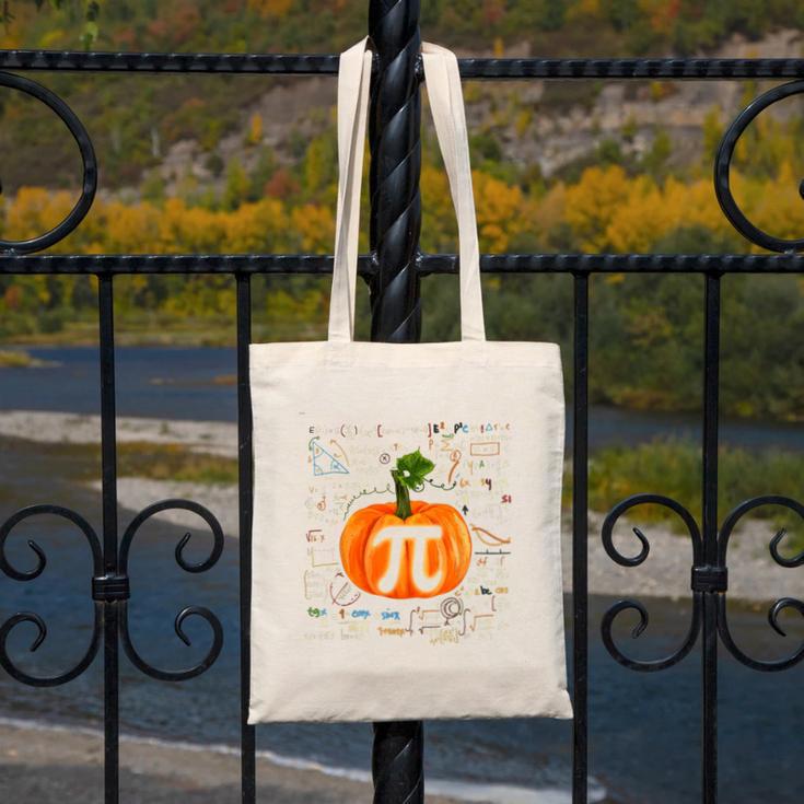 Pumpkin Pi Math Teacher Halloween Pumpkin Pi Canvas Tote Bag, funny design Pumpkin Pi Math Teacher Halloween Pumpkin Pi Canvas Tote Bag, funny design
