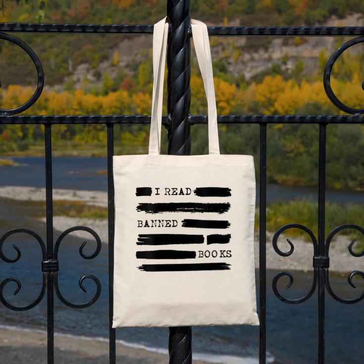 I Read Banned Books Banned Books Week Librarian Teacher Canvas Tote Bag, funny design