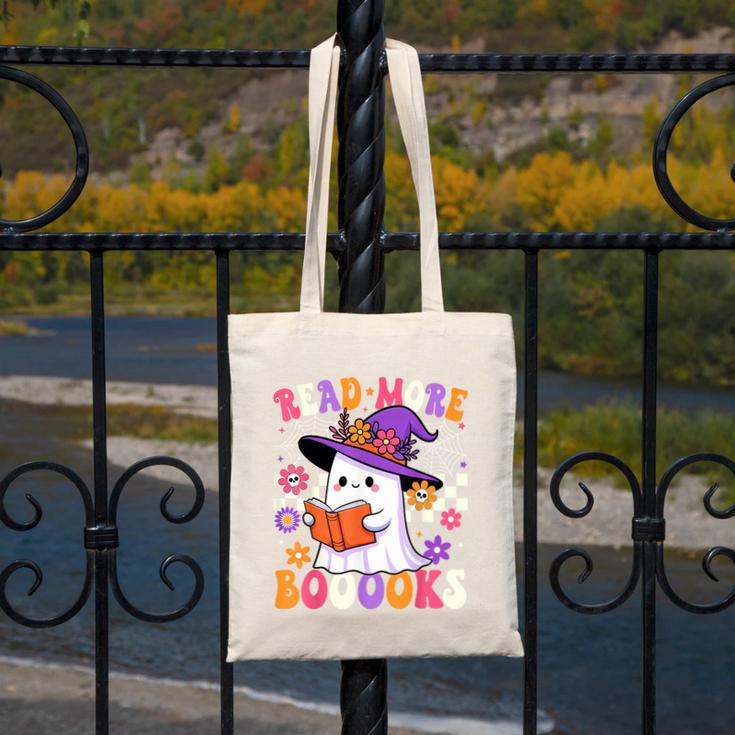 Read More Books Ghost Reading Book Teacher Halloween Canvas Tote Bag, funny design Read More Books Ghost Reading Book Teacher Halloween Canvas Tote Bag, funny design