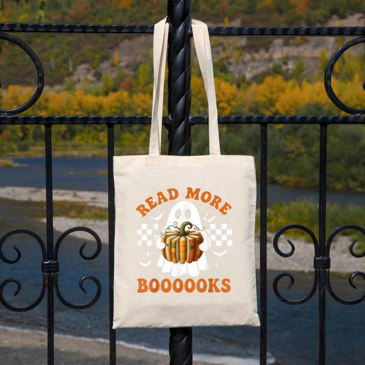 Read More Books Halloween Retro Pumpkin Reading Fall Teacher Canvas Tote Bag, funny design