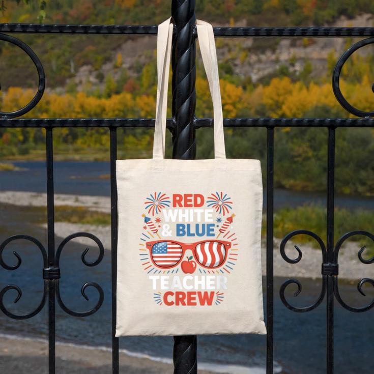 Red & Blue Teacher Crew Shirt 4th Of July Sunglasses Canvas Tote Bag, funny design Red & Blue Teacher Crew Shirt 4th Of July Sunglasses Canvas Tote Bag, funny design