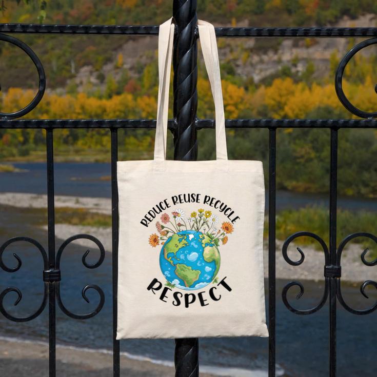 Reduce Reuse Recycle Respect Earth Day Teacher Girl Women Canvas Tote Bag, funny design Reduce Reuse Recycle Respect Earth Day Teacher Girl Women Canvas Tote Bag, funny design