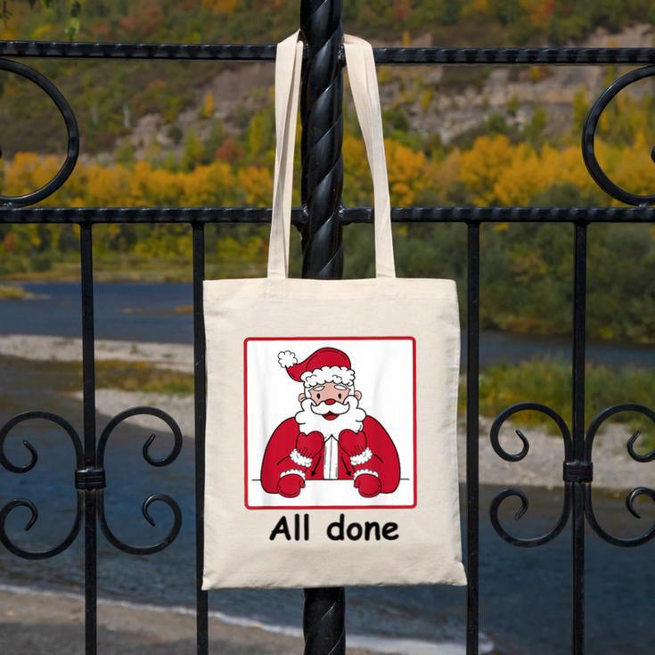 Retro All Done Christmas Special Ed Teacher Team Santa Women Canvas Tote Bag, funny design Retro All Done Christmas Special Ed Teacher Team Santa Women Canvas Tote Bag, funny design