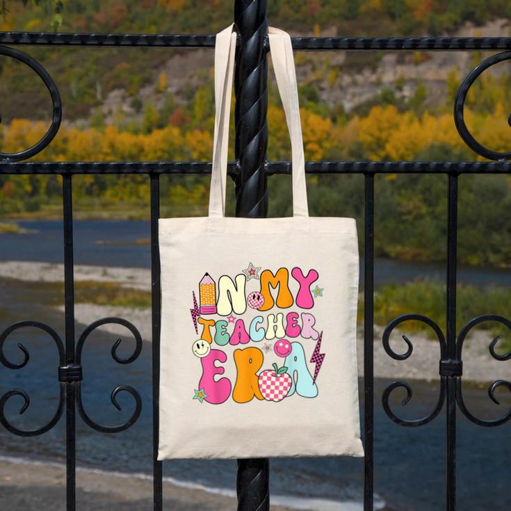 Retro Groovy In My Teaching Era Best Teacher Appreciation Canvas Tote Bag, Groovy Teacher Gifts, funny design Retro Groovy In My Teaching Era Best Teacher Appreciation Canvas Tote Bag, Groovy Teacher Gifts, funny design