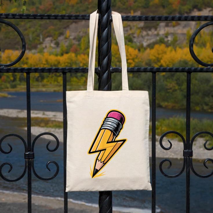 Retro Pencil Pencil Back To School Teacher Student Canvas Tote Bag, funny design Retro Pencil Pencil Back To School Teacher Student Canvas Tote Bag, funny design