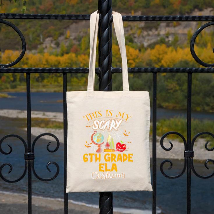 This Is My Scary 6th Grade ELA Costume Teacher Men Women Canvas Tote Bag, funny design This Is My Scary 6th Grade ELA Costume Teacher Men Women Canvas Tote Bag, funny design