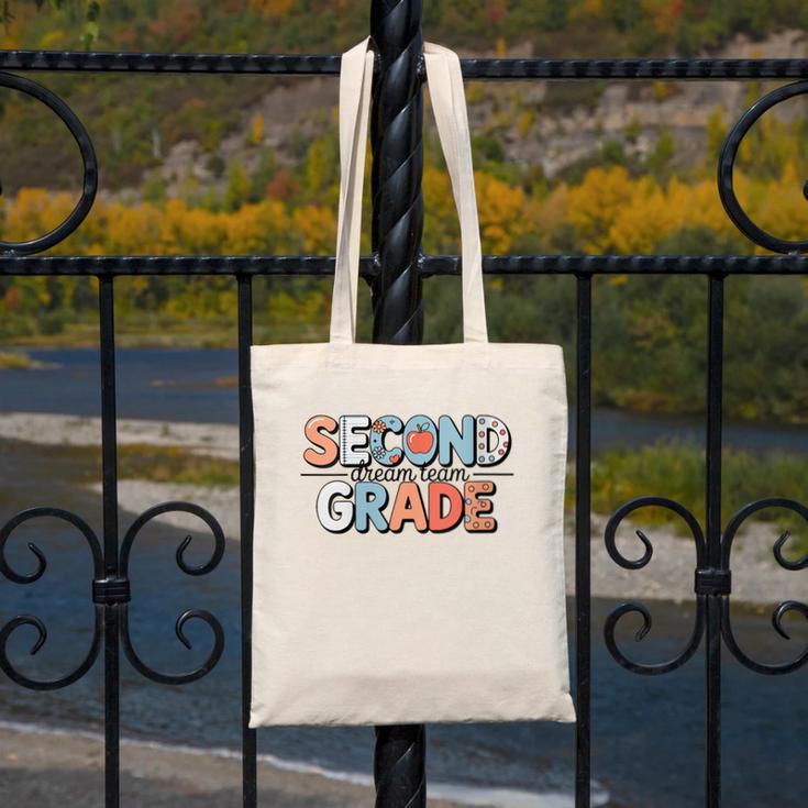Second Grade Dream Team Back To School 2nd Grade Teacher Canvas Tote Bag, 2nd Grade Teacher Gifts, funny design