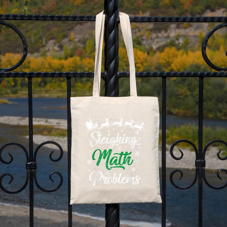 Sleighing Math Problem Xmas In Math Teacher Christmas Men Women Canvas Tote Bag, funny design Sleighing Math Problem Xmas In Math Teacher Christmas Men Women Canvas Tote Bag, funny design
