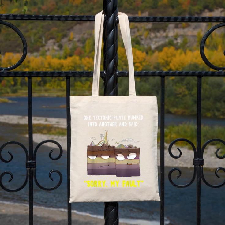 Sorry My Fault Earthquake Tectonic Plate Science Teacher Pun Canvas Tote Bag, Science Teacher Gifts, funny design Sorry My Fault Earthquake Tectonic Plate Science Teacher Pun Canvas Tote Bag, Science Teacher Gifts, funny design