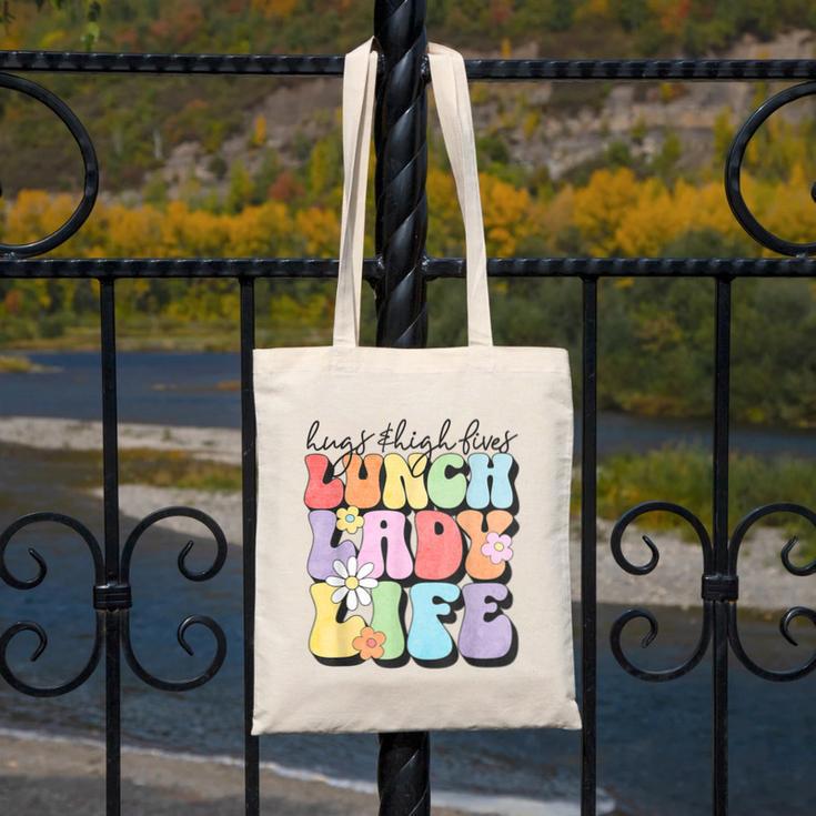 Soul Bleach Teacher Staff First Day Of School Last Hugs & High Fives Lunch Lady Vibes Blue Classic Fit Canvas Tote Bag, funny design Soul Bleach Teacher Staff First Day Of School Last Hugs & High Fives Lunch Lady Vibes Blue Classic Fit Canvas Tote Bag, funny design
