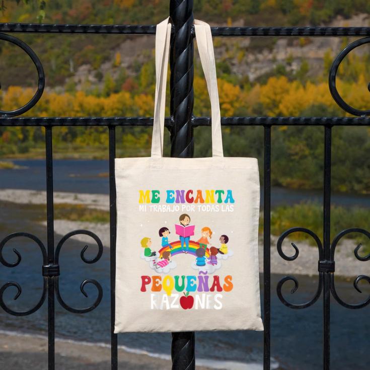 Spanish Teacher Bilingual Teacher Maestra Maestras Canvas Tote Bag, funny design Spanish Teacher Bilingual Teacher Maestra Maestras Canvas Tote Bag, funny design