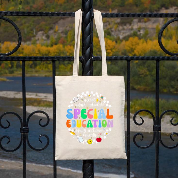 Special Education Teacher SPED Squad Team Kids Men Groovy Canvas Tote Bag, Groovy Teacher Gifts, funny design Special Education Teacher SPED Squad Team Kids Men Groovy Canvas Tote Bag, Groovy Teacher Gifts, funny design