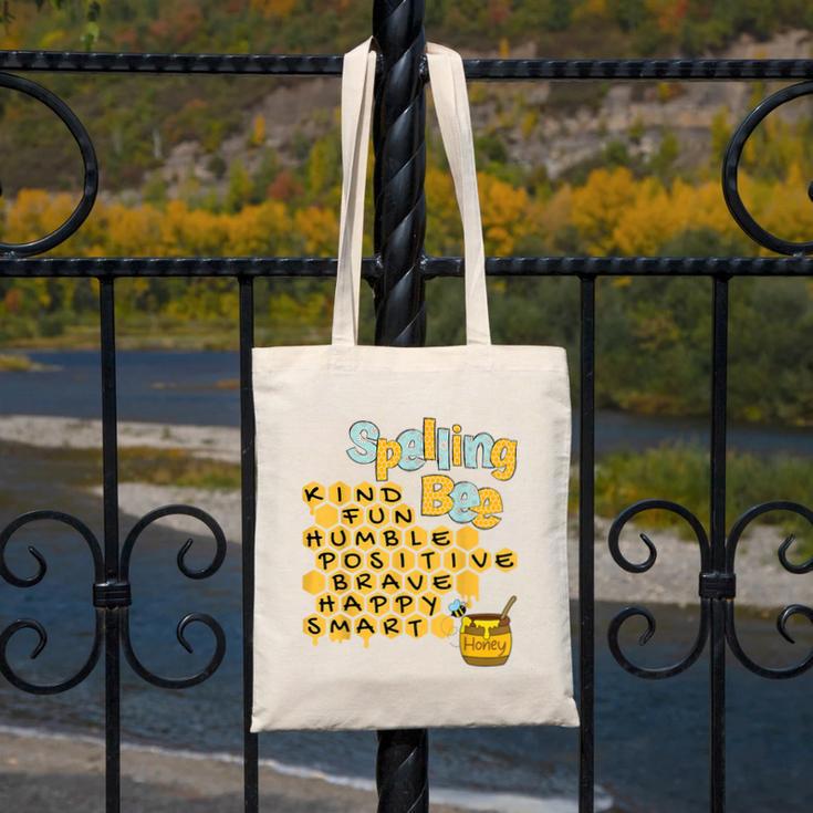 Spelling Bee Kind Positive Kindness Women Teacher Canvas Tote Bag, funny design Spelling Bee Kind Positive Kindness Women Teacher Canvas Tote Bag, funny design