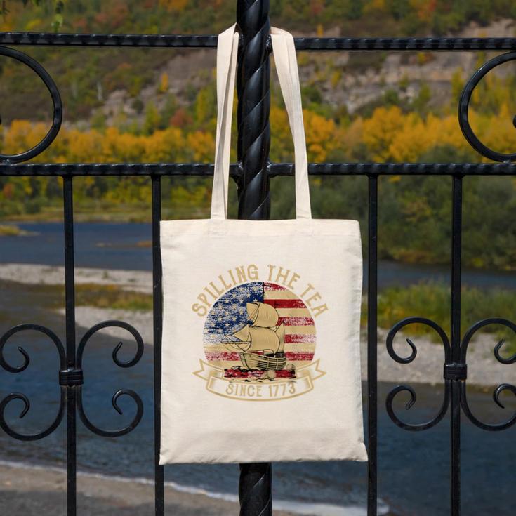 Spilling The Tea Since 1773 American History Teacher Vintage Canvas Tote Bag, History Teacher Gifts, funny design Spilling The Tea Since 1773 American History Teacher Vintage Canvas Tote Bag, History Teacher Gifts, funny design