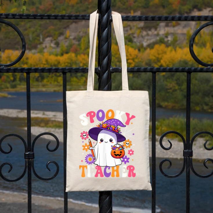 Spooky Teacher Halloween Cute Halloween Teacher Ghost Canvas Tote Bag, funny design Spooky Teacher Halloween Cute Halloween Teacher Ghost Canvas Tote Bag, funny design