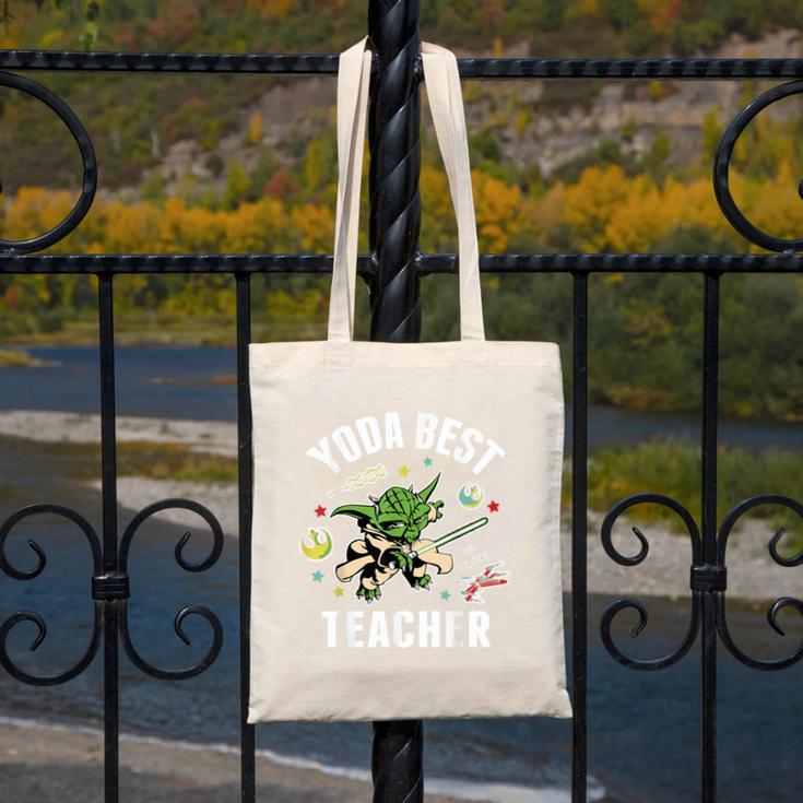 Star Wars Yoda Best Teacher Icons Canvas Tote Bag, funny design