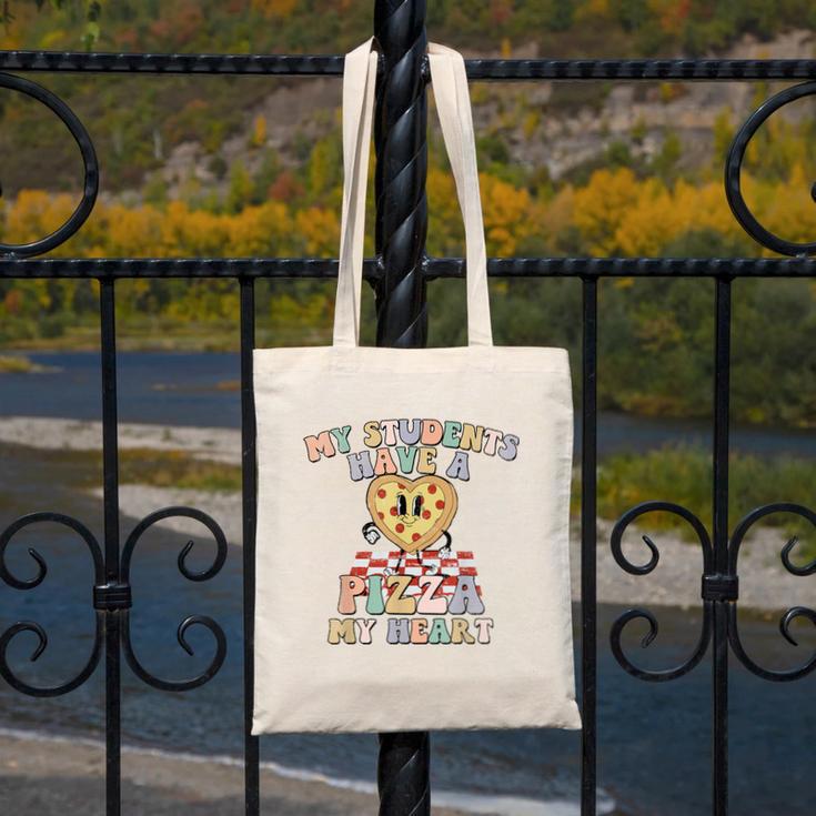 My Students Have A Pizza-My-Heart Valentines Day Teacher Canvas Tote Bag, funny design My Students Have A Pizza-My-Heart Valentines Day Teacher Canvas Tote Bag, funny design