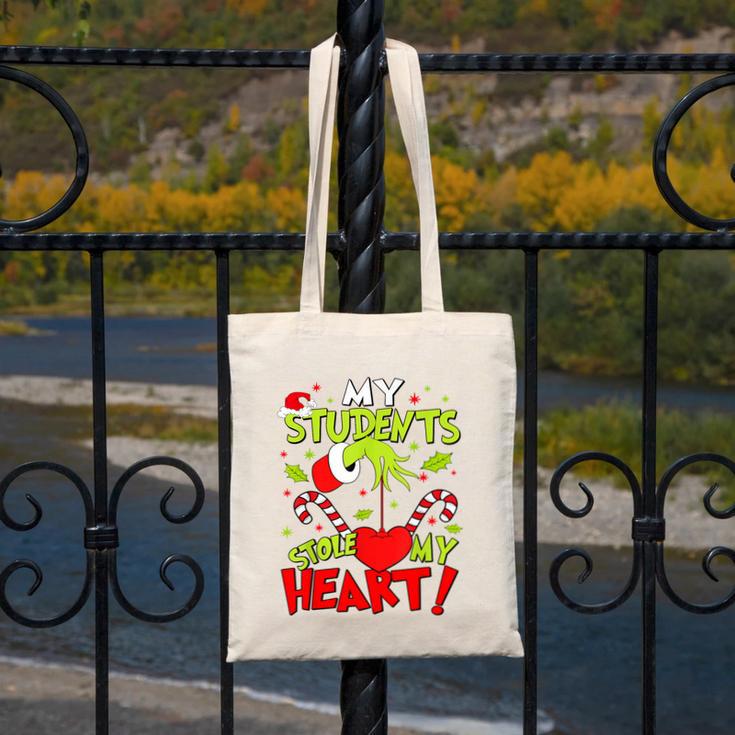 My Students Stole My Heart Teacher Holiday Merry Christmas Canvas Tote Bag, funny design My Students Stole My Heart Teacher Holiday Merry Christmas Canvas Tote Bag, funny design