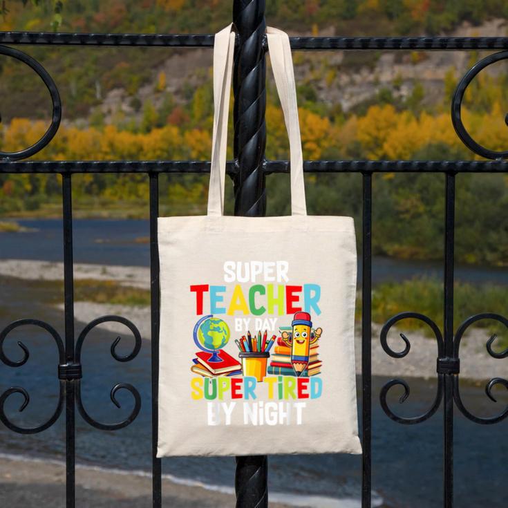 Super Teacher By Day Super Tired By Night Canvas Tote Bag, Super Teacher Gifts, funny design Super Teacher By Day Super Tired By Night Canvas Tote Bag, Super Teacher Gifts, funny design