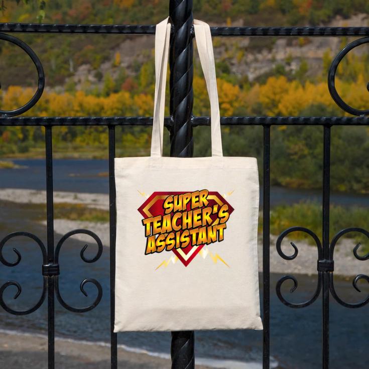 Super Teacher's Assistant Educational Superhero Canvas Tote Bag, funny design Super Teacher's Assistant Educational Superhero Canvas Tote Bag, funny design