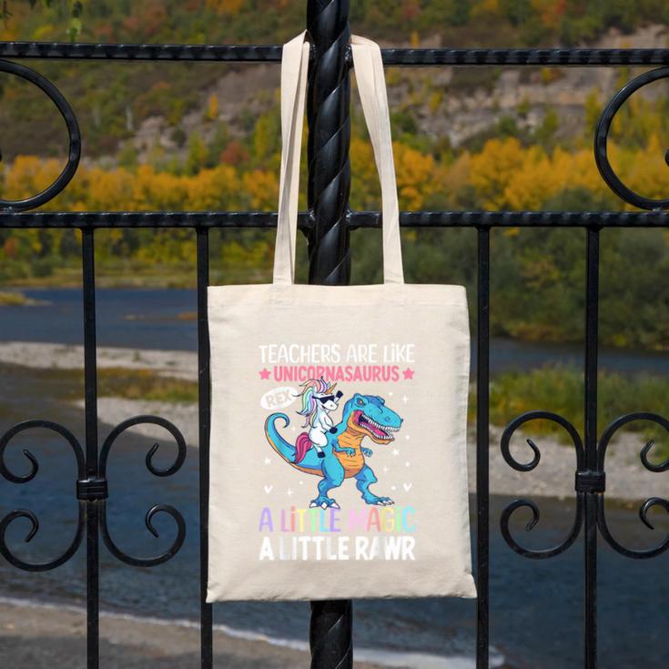 T Rex Dinosaur Unicorn Teachers Are Like Unicornasaurus Rex Canvas Tote Bag, funny design T Rex Dinosaur Unicorn Teachers Are Like Unicornasaurus Rex Canvas Tote Bag, funny design