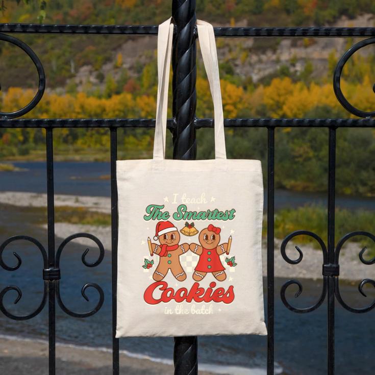 I Teach The Smartest Cookies In The Batch Teacher Christmas For Men Women Kids Canvas Tote Bag, funny design