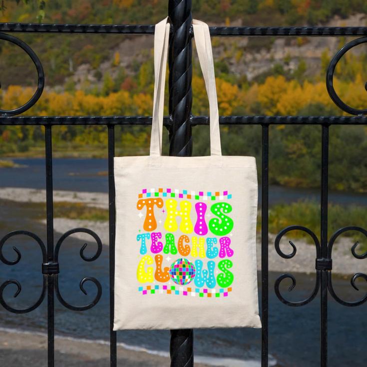 This Teacher 80s 90s Teachers's Day Glows Last Day Of School Canvas Tote Bag, 90s Teacher Gifts, funny design This Teacher 80s 90s Teachers's Day Glows Last Day Of School Canvas Tote Bag, 90s Teacher Gifts, funny design