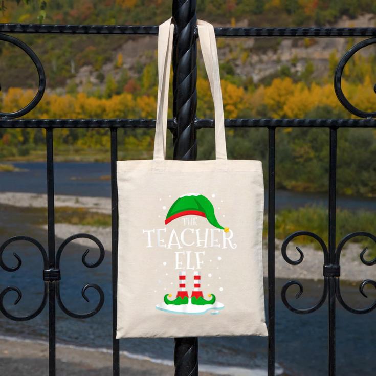 The Teacher Elf Christmas Family Matching Xmas Group For Men Women Canvas Tote Bag, funny design The Teacher Elf Christmas Family Matching Xmas Group For Men Women Canvas Tote Bag, funny design