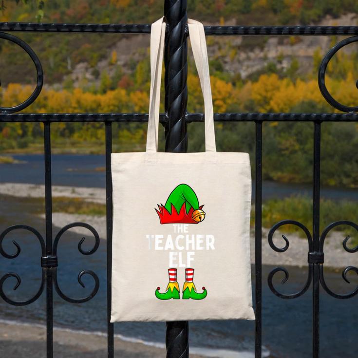 Teacher Elf Matching Family Christmas Women Men Canvas Tote Bag, funny design Teacher Elf Matching Family Christmas Women Men Canvas Tote Bag, funny design